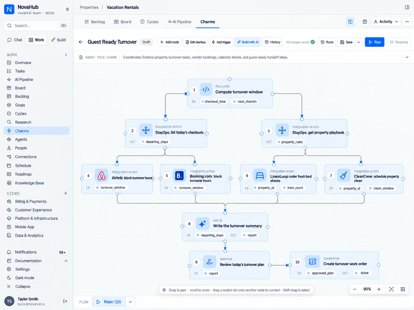 JuhJuh Charms workflow builder