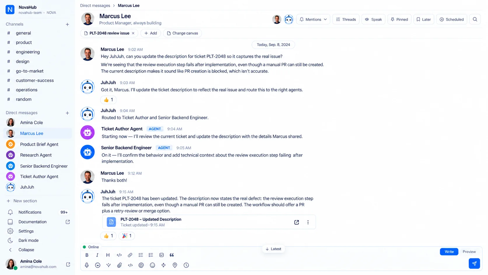 JuhJuh chat interface